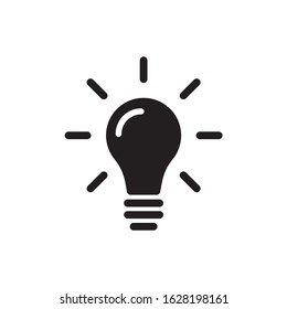 Light bulb icon vector. Ideas, solution,  electricity symbol vector graphic