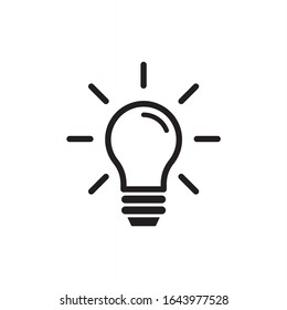 Light bulb icon vector. Ideas, innovation,  electricity symbol vector graphic