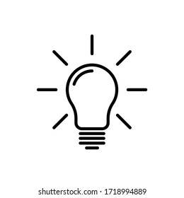 Light bulb icon vector. Bulb, ideas, innovation icon symbol