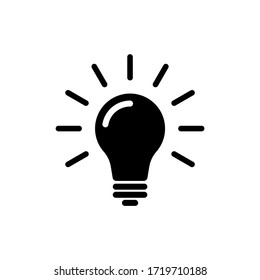 Vector de icono de bombilla. Bulb, ideas, símbolo de icono de innovación aislado