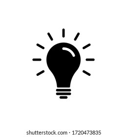 Light bulb icon vector. Bulb, ideas, innovation icon symbol isolated