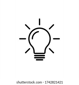 Light bulb icon vector. Ideas, creativity icon symbol illustration