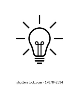Light bulb icon vector. Bulb, ideas, innovation icon symbol