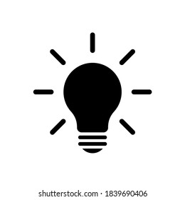 Light bulb icon vector. Ideas, solution icon in trendy flaat design