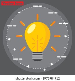 Light bulb icon vector. ideas symbol illustration. eps 10