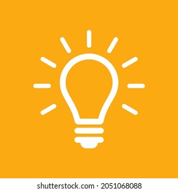 Light bulb icon vector. ideas symbol illustration.