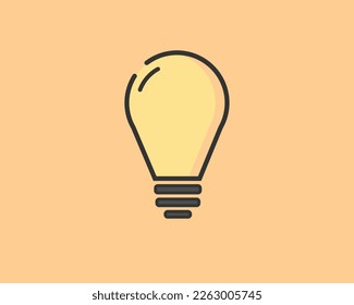 Light bulb icon vector. ideas symbol illustration.