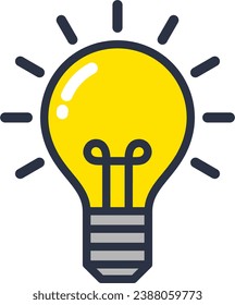 light bulb icon vector. ideas, inspiration