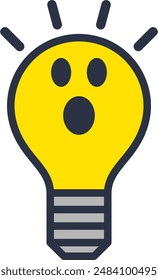 light bulb icon vector. ideas, inspiration