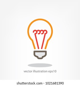 light bulb icon, vector illustration