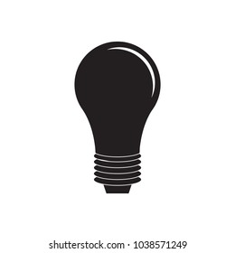 Light Bulb icon Vector Illustration. Flat Sign Seamless on White Background.