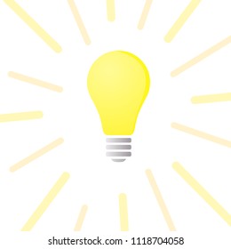 Light bulb icon. Vector illustration