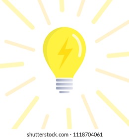 Light bulb icon. Vector illustration