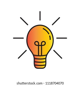Light bulb icon. Vector illustration