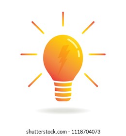 Light bulb icon. Vector illustration