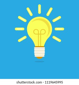 Light bulb icon. Vector illustration.