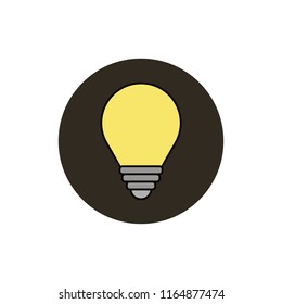 Light bulb icon. vector illustration
