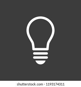 Light bulb icon. Vector illustration, flat design