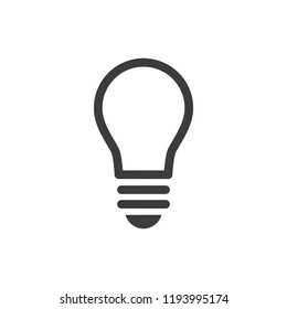 Light bulb icon. Vector illustration, flat design