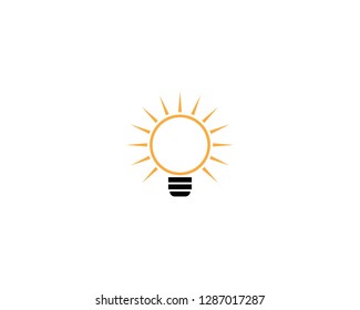 Light bulb icon vector illustration