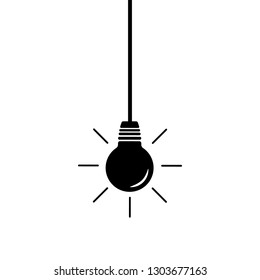 light bulb icon vector. light illustration sign. electricity symbol.