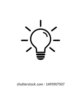 Light Bulb icon. Vector illustration