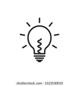Light Bulb Icon Vector Illustration