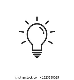 Light Bulb Icon Vector Illustration