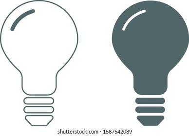 Light bulb icon. Vector illustration