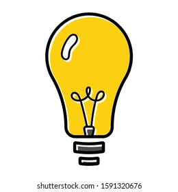 Light bulb icon. Vector illustration, flat design