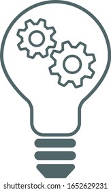 Symbol der Glühbirne. Vektorillustration