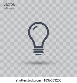 Light bulb icon. Vector illustration EPS 10.