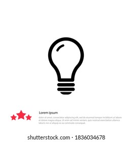 Light bulb icon. Vector illustration EPS 10.