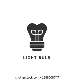 light bulb icon vector illustration. light bulb icon glyph design.
