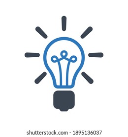 Light bulb icon (vector illustration)