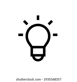 Light bulb icon, vector illustration. Flat design style. vector light bulb icon illustration isolated on white background, light bulb icon Eps10. light bulb icons graphic design vector symbols.