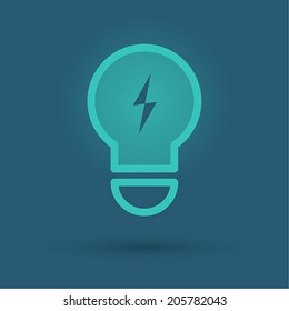 Light bulb icon. Vector illustration.