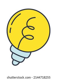 Light Bulb Icon. Vector illustration