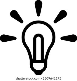 Icono de bombilla Ilustración vectorial para múltiples usos