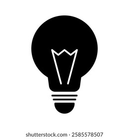 light bulb icon vector. light illustration sign. electricity symbol.