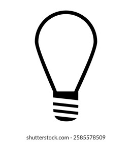 light bulb icon vector. light illustration sign. electricity symbol.