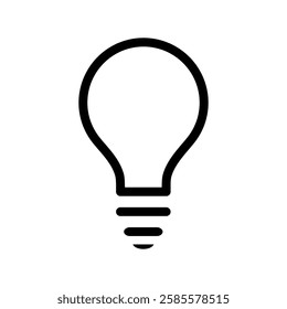 light bulb icon vector. light illustration sign. electricity symbol.