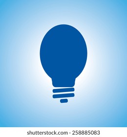 Light bulb icon, vector illustration. Flat design style.
