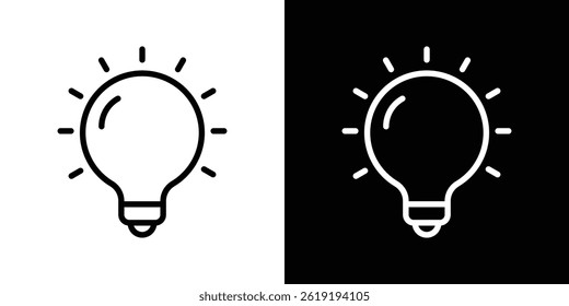 Icono de la bombilla. Ilustración vectorial, pictograma aislado. editable