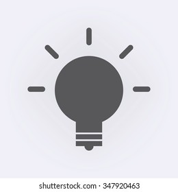 Light bulb icon . Vector illustration