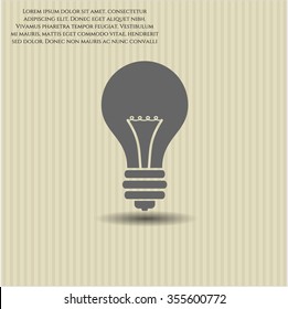 Light bulb icon vector illustration