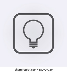 Light bulb icon . Vector illustration