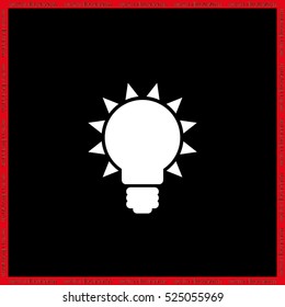 Light bulb icon vector illustration eps10