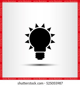 Light bulb icon vector illustration eps10