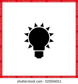 Light bulb icon vector illustration eps10